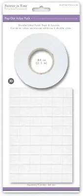 PD510 Dual-Adhesive Foam Tape & Squares, 64Pc