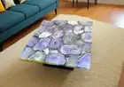 Purple Agate Table top, Home decor Furniture, Handmade Agate Coffee table top