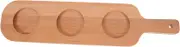 JEWEDECO Wooden Drink Flight Tray with Handle Serving Board for Bars Ktvs and Hotels Elegant Wooden Beer and Board for Craft Beverage Presentation