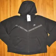 Nike Sportswear Tech Fleece Windrunner Full Zip Hoodie Black Womens XXL CW4298