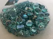 NEW Decorative Gem Stones- Aqua 2 Lbs For Crafts And/or Decor