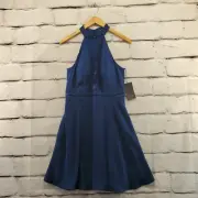 AIDAN MATTOX Fit and Flare Cocktail Dress Womens 6 Lace Detail Sleeveless NWT