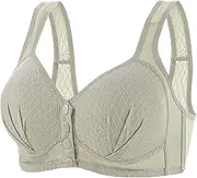 [Generic] Long Lined Sports Bra Front Closure Comfy Bras Plus Size Front Wireless Bras Womens Plus Size
