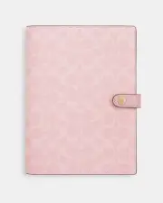 NWT Coach Notebook In Signature Canvas CZ198 Powder Pink