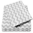 Sweet Home Collection 1800 Count Gray Chevron ZigZag Print Microfiber Sheet Set