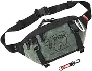 Rough Enough Mens Tactical Fanny Pack Crossbody Large Waist Bag for Men, Army Green, Large, Tactical Fanny Pack for Men