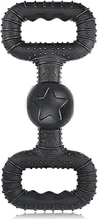 BiteKing Natural Rubber Dog Toys for Large Aggressive Chewers - Lifetime Replacement - Tough Tug War Dog Toy for Large Dogs Tooth Clean, Black