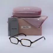 MIU MIU MU11ZS 14L08N Havana Honey/Clear Blue Light Block 51-16-140 Sunglasse...