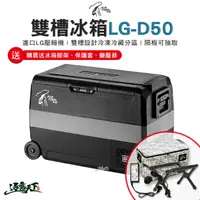 在飛比找松果購物優惠-艾比酷 50公升 行動冰箱 LG-D50 (送腳架、變壓器、