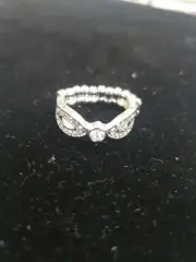 Paparazzi Jewelry Silver White Ring # 9
