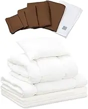 Iris Ohyama KFS-M10ST Comforter Set with Mattress 10-Piece Set, Dehumidifying Sheet, Memory Foam Mattress, Overlayable, Plush, Storage Bag Included, Single, Brown