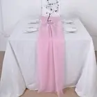 72" Pink Chiffon Extra Long Table Top Runner Wedding Party Banquet Supplies