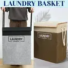 Large Washing Clothes Storage Bin Bag Laundry Basket Foldable Hamper with Lid