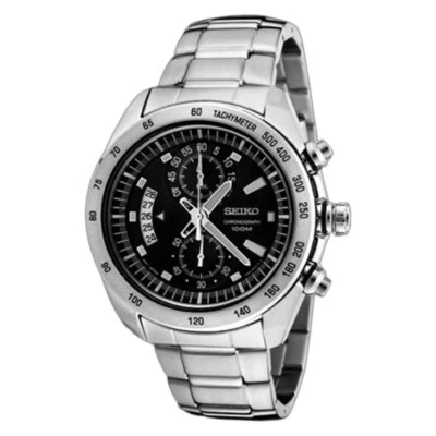 SEIKO CHRONOGRAPH SNN179P1 Quartz Watch Stainless Steel Tachymeter Day