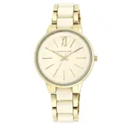 Anne Klein Two-Tone Band Ivory Dial Women's Watch - AK1412IVGB