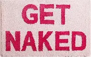 Get Naked Bath Mats- 50x80x0.8cm Naked Bathroom Rugs | Cute Bathroom Rugs, Non-Slip Bathroom Carpet Mat, Bath Rugs Funny Bathroom Decor, Fun Text Design Bath Mat for Guest Suite, Apartment, Bathroom