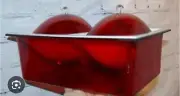Milano Collection Luxury Lucite Thermal Tray Double Red