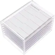 minkissy Nail Art Storage Organizer 6-tier Transparent Drawer Storage Box Fake Nail Display Box