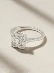 [De Beers] De Beers - Enchanted Lotus 18-karat White Gold Diamond Ring - 52 52 Gold