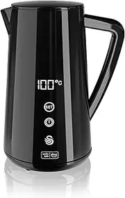 [Swan] SK14650BLKN Alexa Smart Kettle, LED Touch Display, Keep Warm Function, Stainless Steel Insulated, 1.5L, 1800W, Black