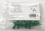 New Pampered Chef Corn Cob Nobs Knobs Holders Green Screw On #2455 Set Of 8