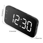 (White)LED Digital Alarm Clock Portable Desk Clock With Snooze For Bedroom