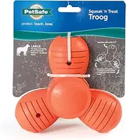 PetSafe Sportsmen Squeak 'N' Treat Troog Dog Chew Toy - Interactive Pet Puzzle for Boredom or Separation Anxiety - Use with Treats - Large