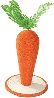 Levemolo 1pc Carrot Shaped Cat Scratching Board Interactive Pet Scratcher Toy for Cats Fun Decorative Cat Claw Board for Indoor Use to Keep Cats Active and Entertained