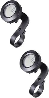 2 Sets Bicycle Round Wireless Code Table Luminous Bicycle Odometer Speedometer Speedometer Cycling Speedometer Bike Computer Mount Waterproof Odometer Exercie Bikes Black Abs