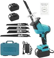 3200W Bushless Cordless Wood Metal Reciprocating Saw 2x Battery 4 Blade Kit