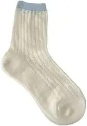 [Nvzi] 10 Pairs Women's Thin Cotton Socks,Soft Cotton Bootie Socks Women Above Ankle Crew Socks (White A18), White A18