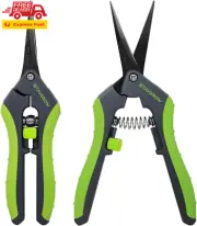 2Pcs 6.5" Pruning Shears for Gardening, Ultra Sharp Garden Scissors for Precise