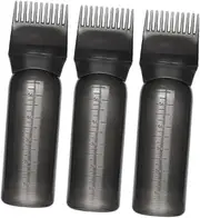 Root Applicator Bottle Comb Set Hair Coloring Scalp Applicator Plastic Reusable Graduated for Home