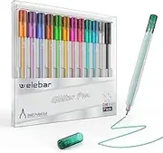 Welebar 12 Pack Glitter Gel Pens Compatible with Cricut Joy/Xtra, 0.8 Tip Glitter Medium Point Pen for Writing Drawing, DIY Crafts