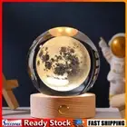 Crystal Ball Lamp Night Light Outer Space Table Lamp Gift for Kids (Moon)