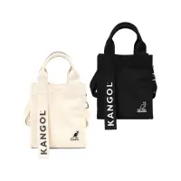 在飛比找momo購物網優惠-【KANGOL】袋鼠 飄帶兩用包(經典款 帆布包)