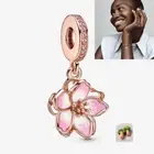 PANDORA Japan Cherry Blossom Dangle Charm 100% Authentic Rose Gold Plating New