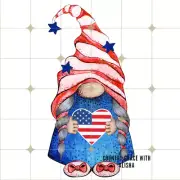 Sublimation Print USA Gnome July 4th Ready to Press Heat Transfer