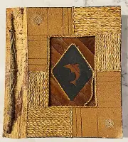 Handmade Wood Natural Photo Album Handcrafted Art One of a Kind Unique. Holds 40