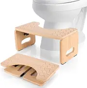 LOLLIDO Foldable Toilet Foot Stool - Non-Slip Poop Squat Stool for Adults & Kids, Portable Step Stool for Potty Training - Improved Bowel Movements