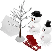 MOLUCKFU Christmas Snowman DIY Scene Package 1 Set Snowman Decoration Kit Christmas Ornaments