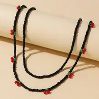 在飛比找蝦皮購物優惠-《Lu》現貨✨Cherry 🍒 Beaded Necklac