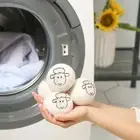 Wool Tumble Dryer Balls Fabric Softner Reusable Large Ball, 6 Pack