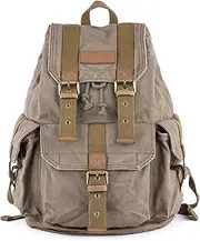 [Gootium] Canvas Backpack - Vintage Outdoor Rucksack Travel Day Pack