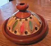 Moroccan Cooking Tagine Clay Pot By Verve Culture Trad Berber Design 7"x10" NEW