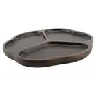 3-Chamber Wood Chip Dip Tray Split Tub
