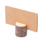 10 Pcs Photos of Bark Stumps Table Number Holders Menu Clips Baby