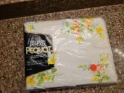 Pequot No Iron Percale Twin Fitted Sheet Floral NOS Vintage Sheets Bed