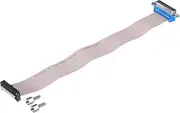 uxcell 26Pin Flat Ribbon Cable Grey DB25 Male to FC-26P 2.54mm Pitch 30cm Length DB Serial Port Cable for Computer, LED Display, DVD with 2 Screws