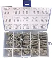 CREEYA Compression Springs Assortment Kit, 15 Different Sizes 225pcs Mini Stainless Steel Springs for Repairs, 0.39" to 1.18" Length, 0.16" to 0.23" OD, 10mm - 30mm Length, 4-6mm OD